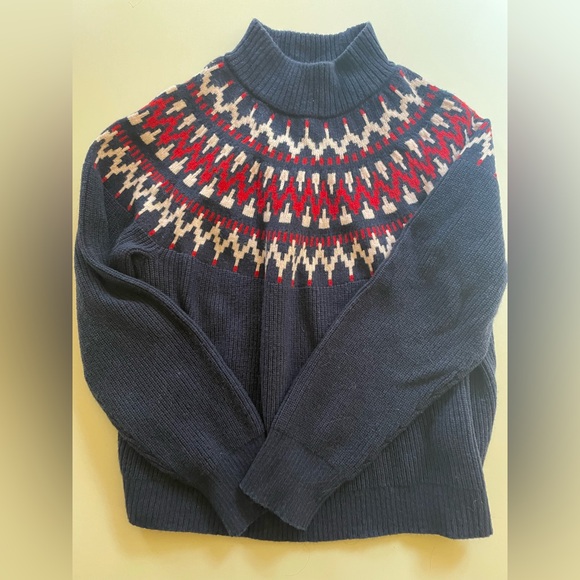 NWT J Crew Fair Isle Mockneck Sweater - Picture 2 of 5